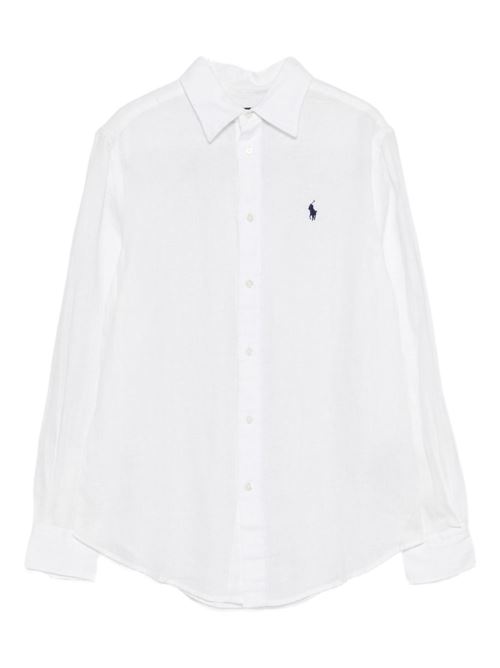 Camicia donna Polo Ralph Lauren in lino bianco POLO RALPH LAUREN | 211970730518